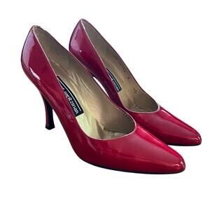 Stuart Weitzman Red Patent Leather Pumps Heels Women’s Size 6.5 Pointed Classic